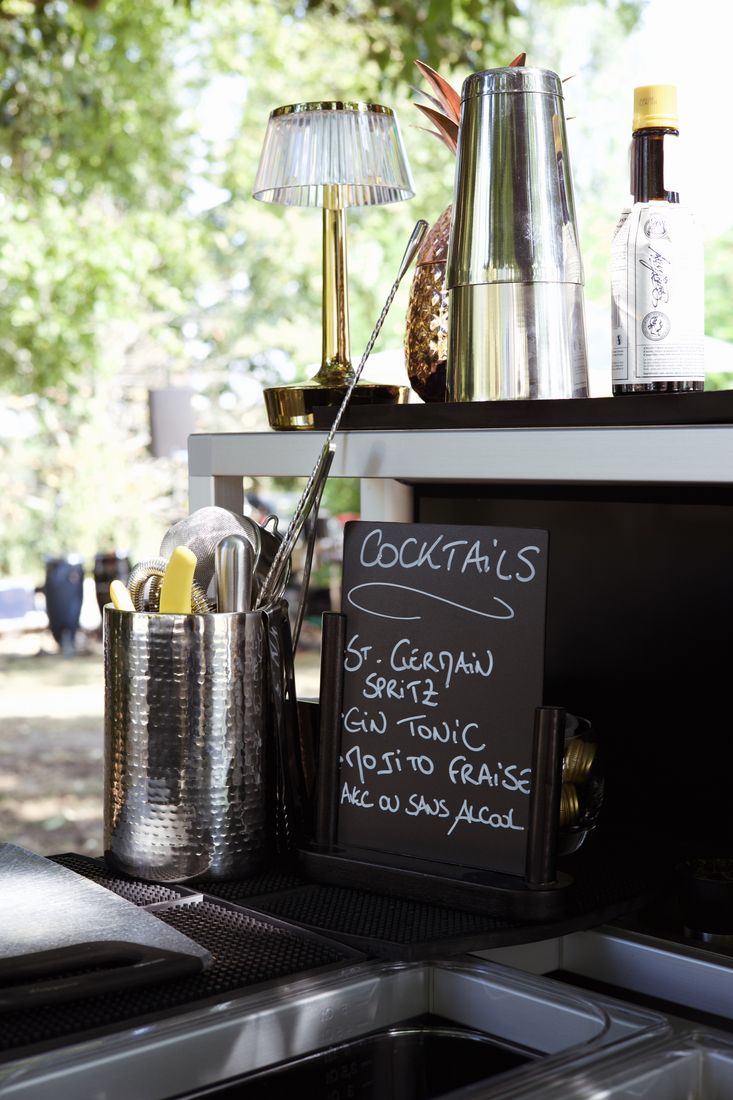 Ardoise de la carte des cocktails du bar éphémère Dassonville